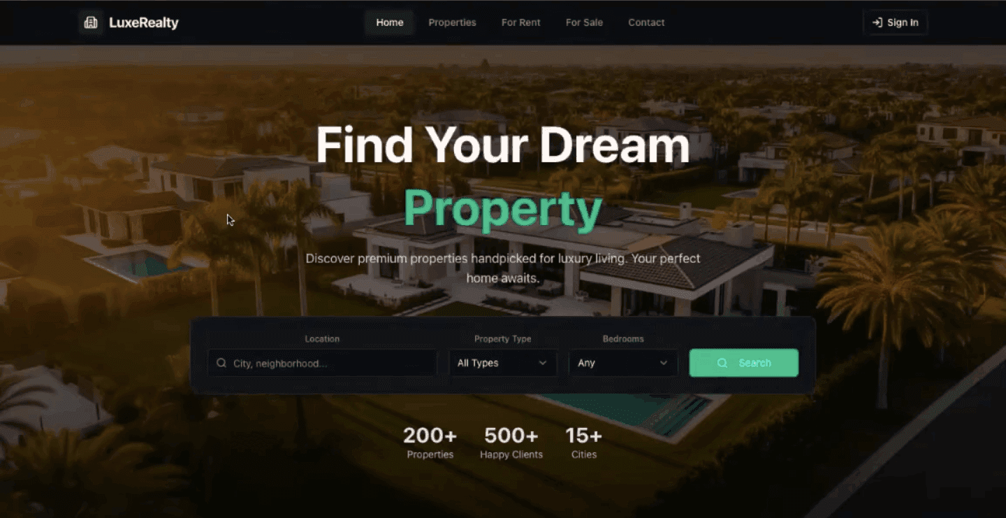 LuxeRealty - Real Estate Application